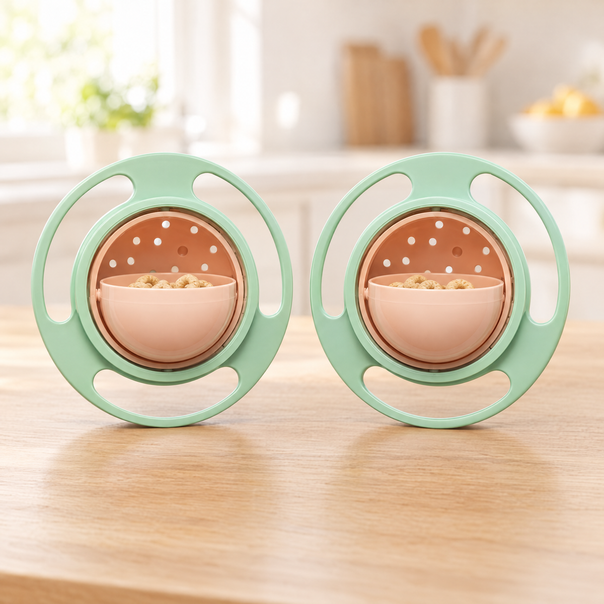 360° Dönen Dökülmez Mama Kasesi